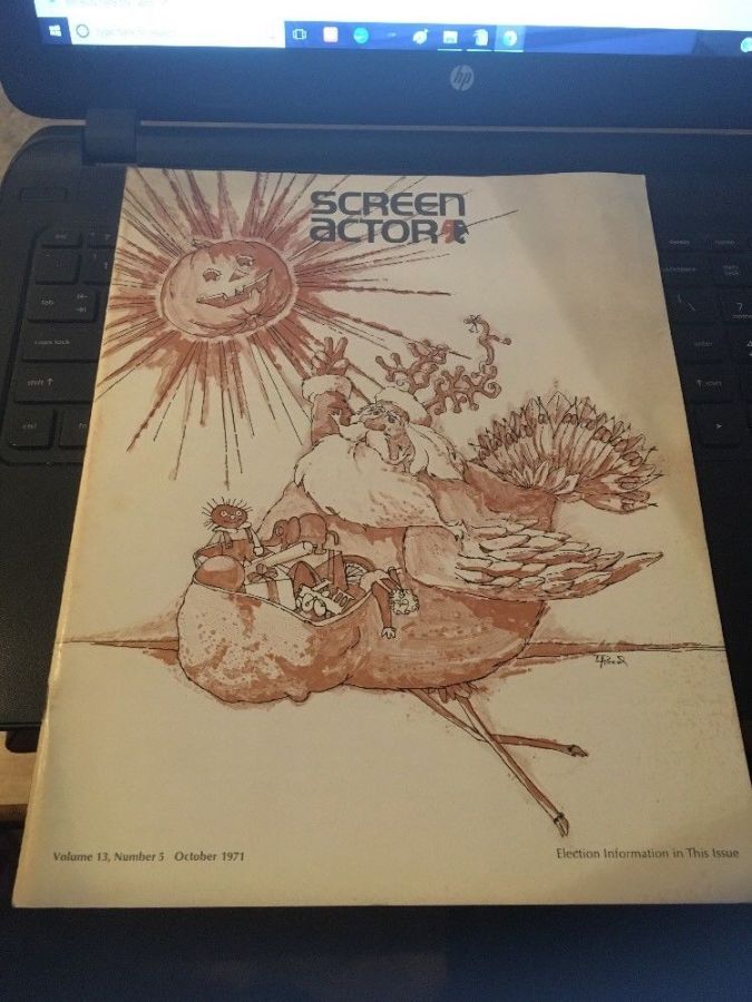 SCREEN ACTOR magazine side cover October 1971