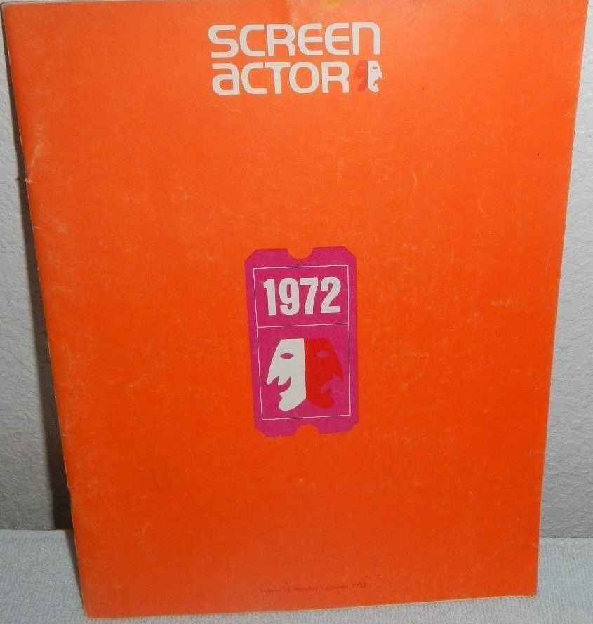 SCREEN ACTOR magazine side cover  Vol 14 # 1 January/February/March 1972