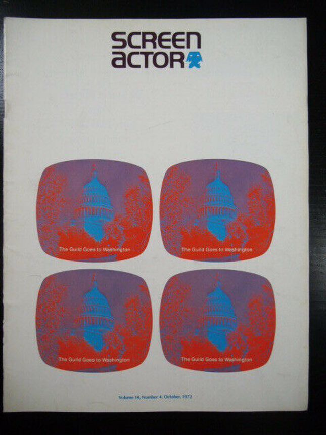 SCREEN ACTOR magazine side cover October/November/December 1972