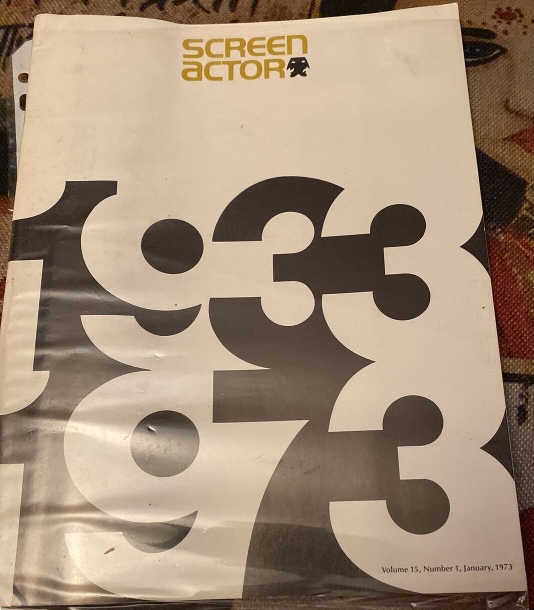 SCREEN ACTOR magazine side cover  Vol 15 # 1 January/February/March 1973
