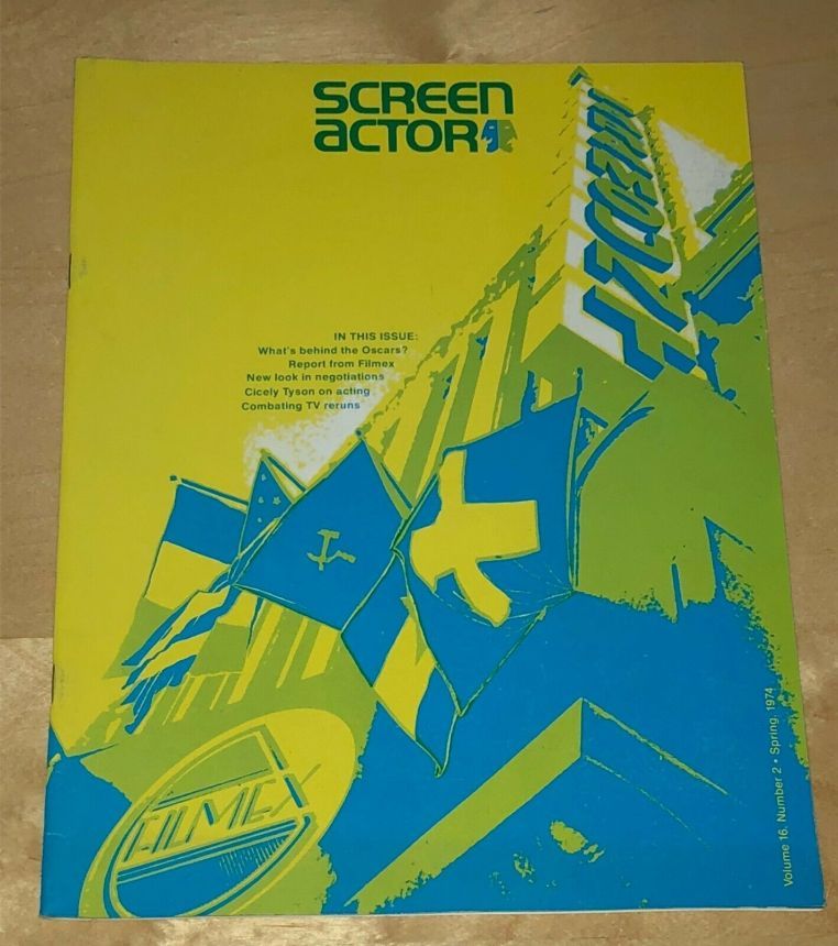 SCREEN ACTOR magazine side cover April/May/June 1974