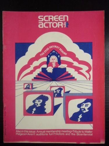 SCREEN ACTOR magazine side cover  Vol 17 # 1 January/February/March 1975