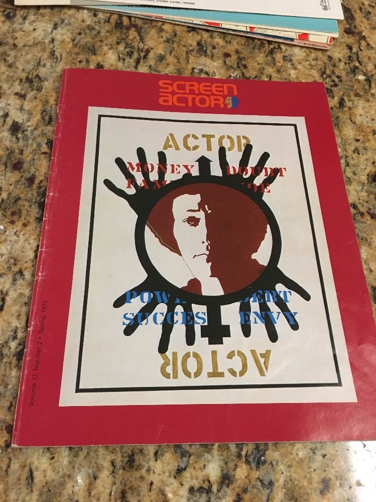 SCREEN ACTOR magazine side cover  Vol 17 # 2 April/May/June 1975
