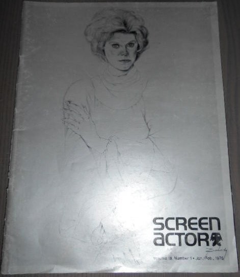 SCREEN ACTOR magazine side cover  Vol 18 # 1 January/February/March 1976