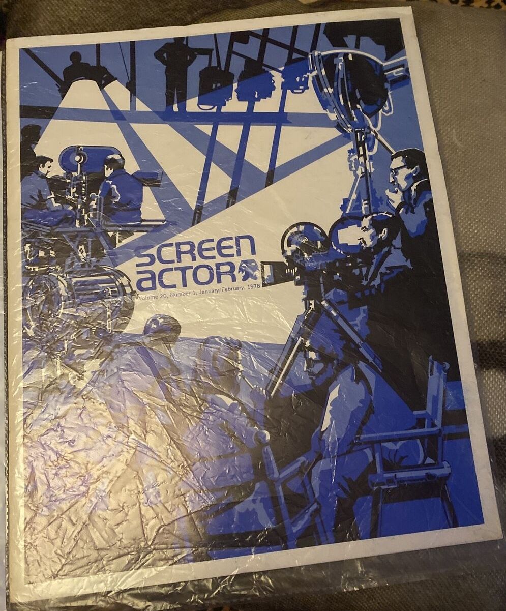 SCREEN ACTOR magazine side cover  Vol 20 # 1 January/February/March 1978