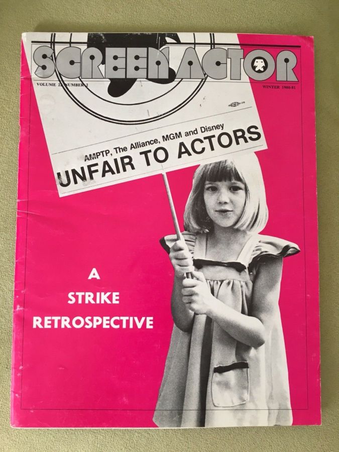 SCREEN ACTOR magazine side cover Winter 1980