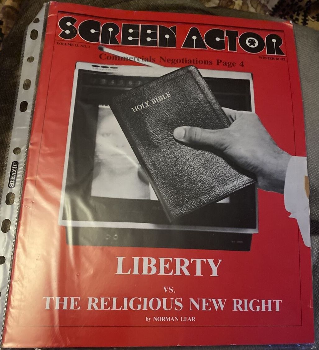 SCREEN ACTOR magazine side cover  Vol 23 # 2 December 1981