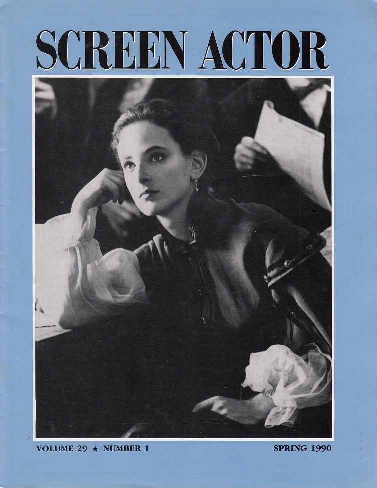 SCREEN ACTOR magazine side cover  Vol 29 # 1 March 1990