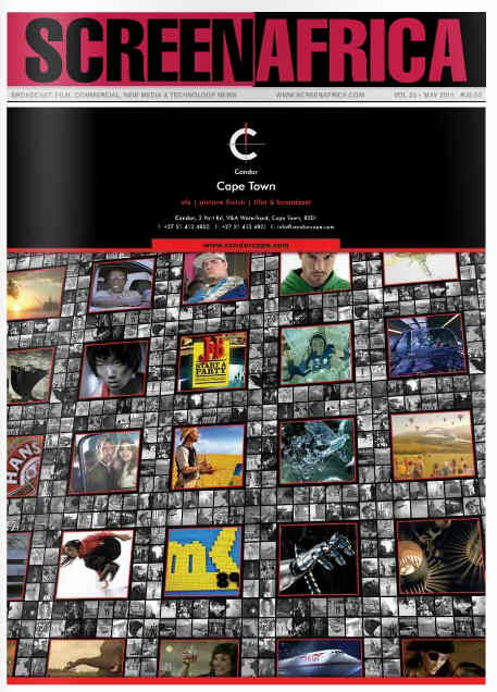 SCREEN AFRICA magazine side cover May 2011