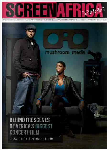 SCREEN AFRICA magazine side cover September 2012