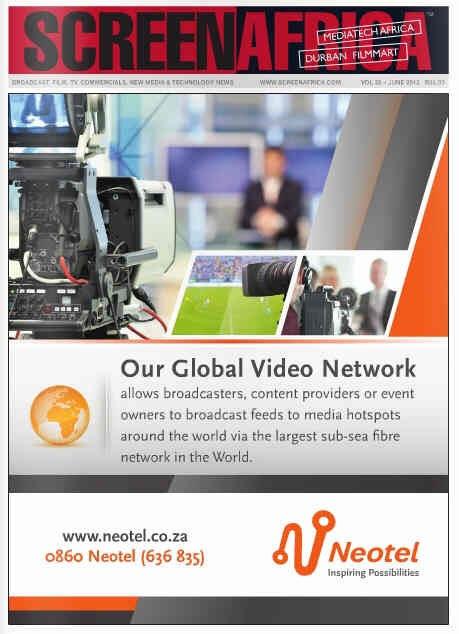 SCREEN AFRICA magazine side cover June 2013