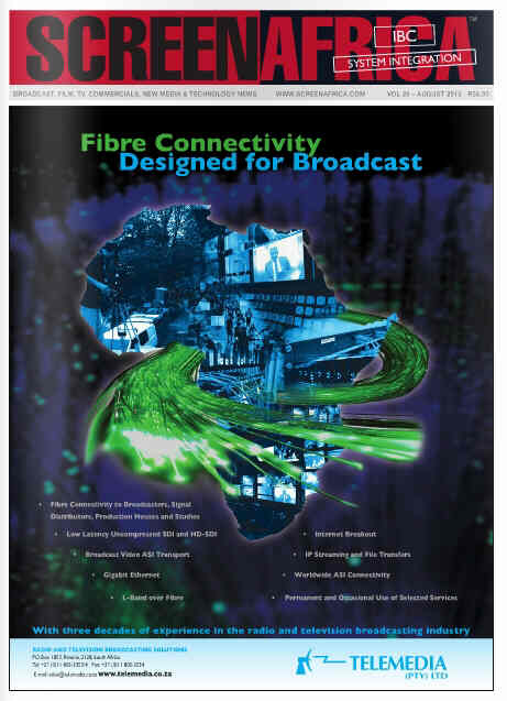 SCREEN AFRICA magazine side cover August 2013
