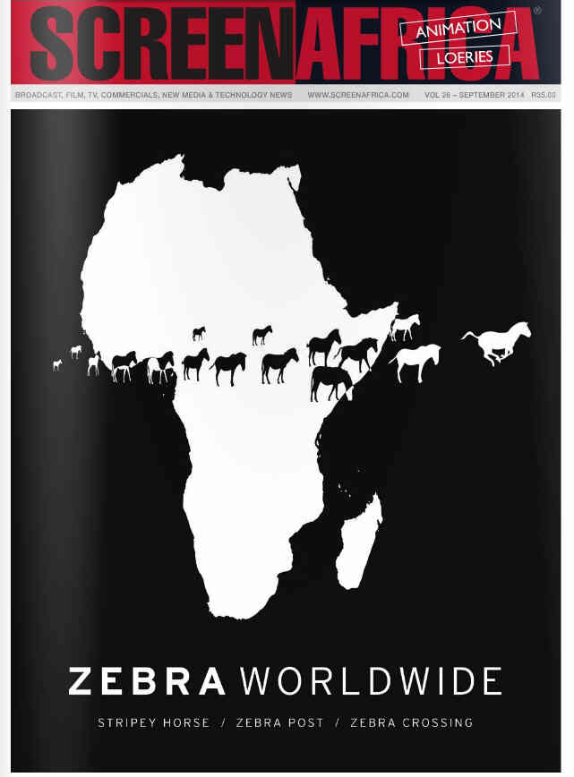 SCREEN AFRICA magazine side cover September 2014