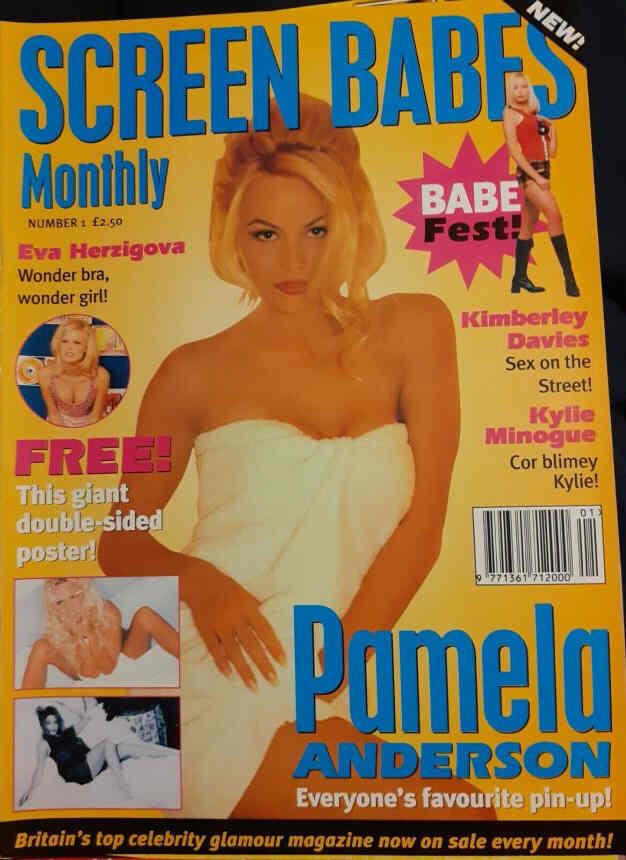 SCREEN BABES magazine side cover Issue 1  1996
