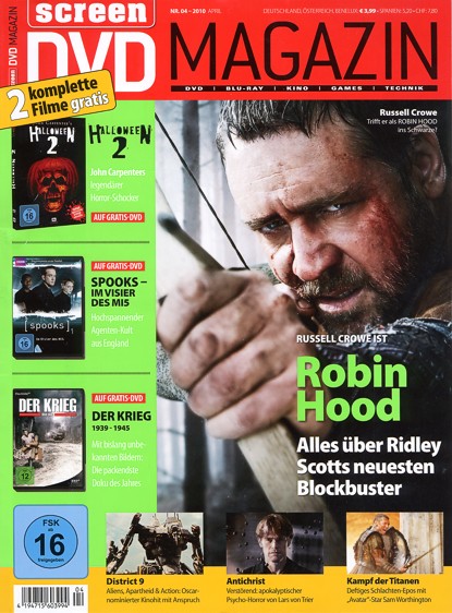 SCREEN BLURAY DVD magazine side cover April 2010