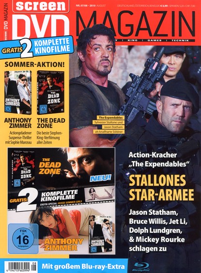 SCREEN BLURAY DVD magazine side cover July/August 2010