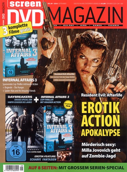 SCREEN BLURAY DVD magazine side cover September 2010