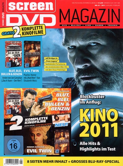 SCREEN BLURAY DVD magazine side cover January 2011