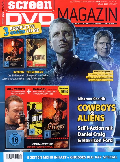 SCREEN BLURAY DVD magazine side cover September 2011