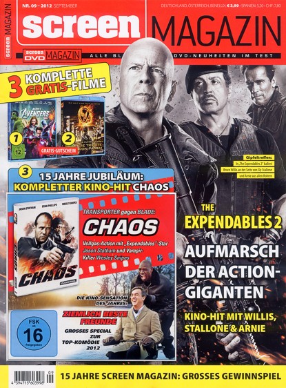 SCREEN BLURAY DVD magazine side cover September 2012