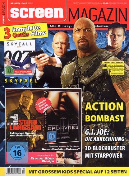 SCREEN BLURAY DVD magazine side cover April 2013