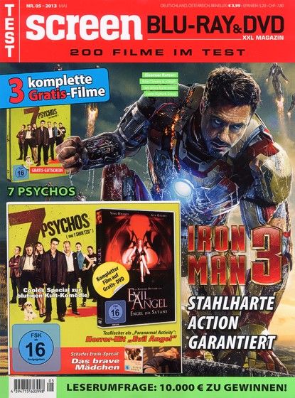 SCREEN BLURAY DVD magazine side cover May 2013