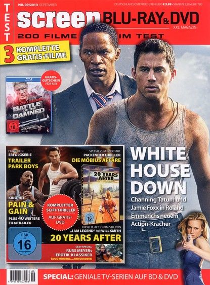 SCREEN BLURAY DVD magazine side cover September 2013