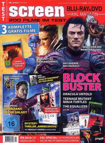 SCREEN BLURAY DVD magazine side cover Issue 10 October 2014
