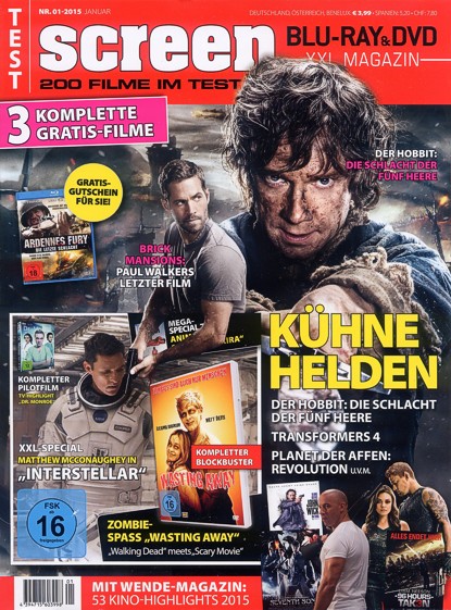 SCREEN BLURAY DVD magazine side cover Issue 1 January 2015
