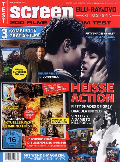 SCREEN BLURAY DVD magazine side cover Issue 2 March 2015