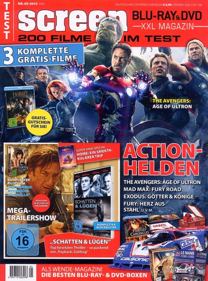SCREEN BLURAY DVD magazine side cover Issue 5 May 2015