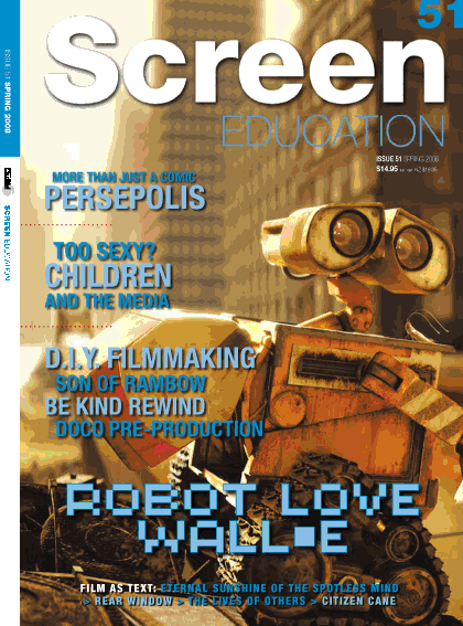SCREEN EDUCATION (Au) magazine side cover Issue 51 Spring 2008