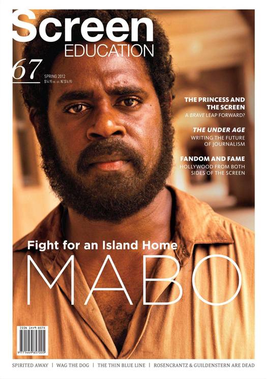 SCREEN EDUCATION (Au) magazine side cover Issue 67 Spring 2012