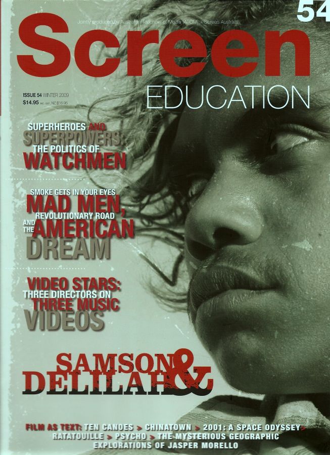 SCREEN EDUCATION (Au) magazine side cover Issue 54 Winter 2009
