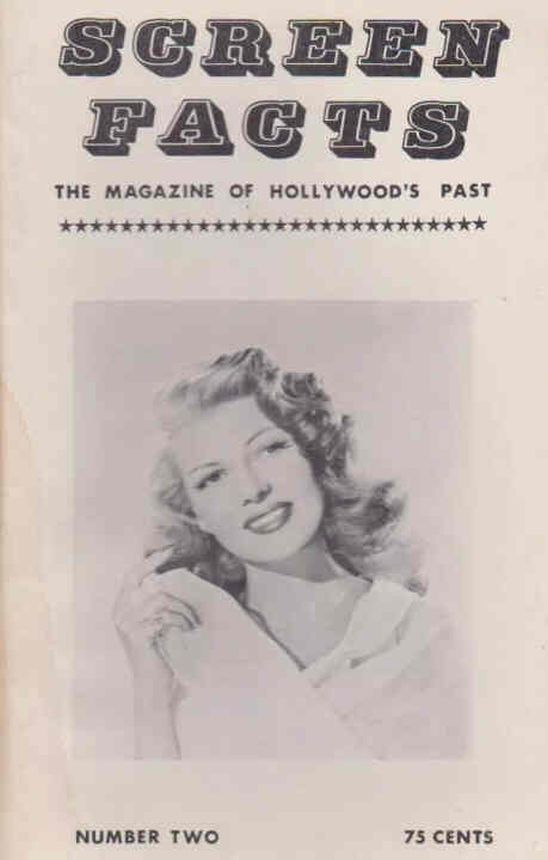 SCREEN FACTS magazine side cover Issue 2  Vol 1 # 2  1963