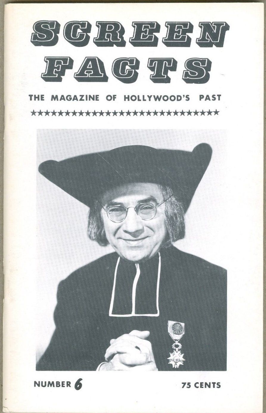 SCREEN FACTS magazine side cover Issue 6  Vol 1 # 6 January 1964