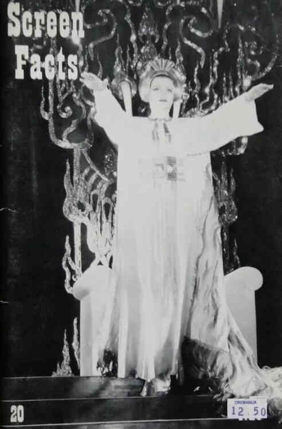 SCREEN FACTS magazine side cover Issue 20  Vol 4 # 2  1969