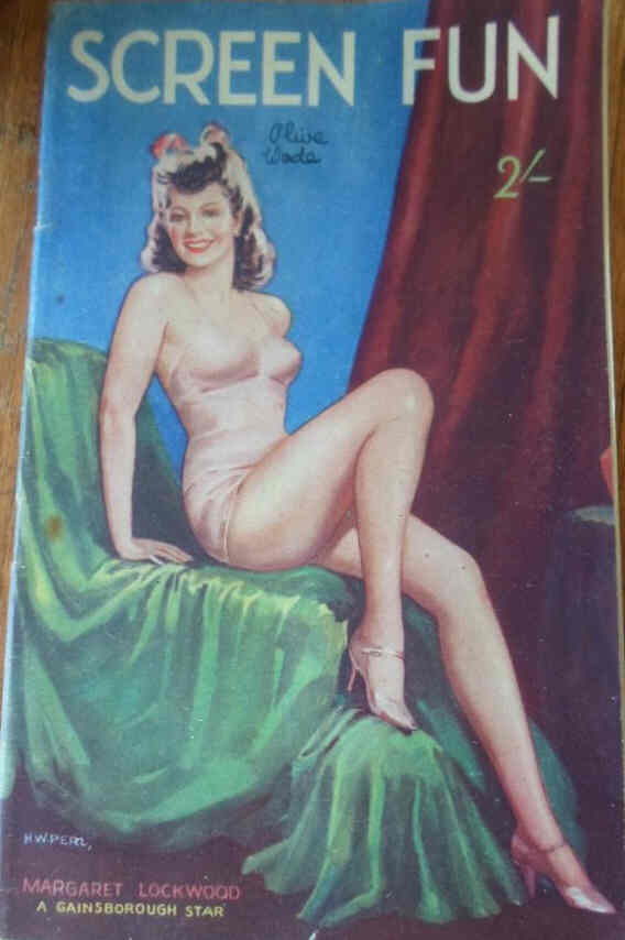 SCREEN FUN (UK) magazine side cover  1948