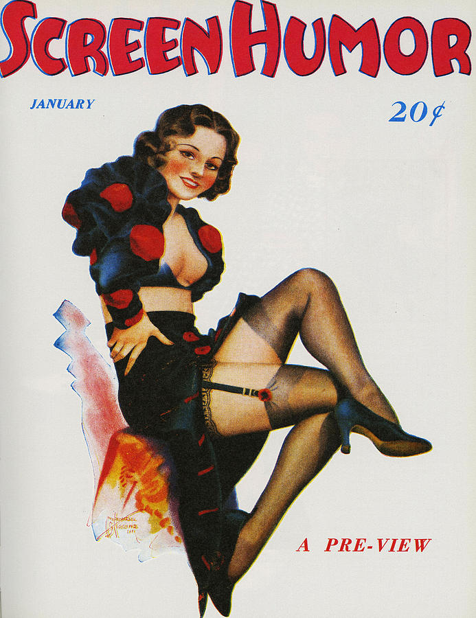 SCREEN HUMOR magazine side cover Issue 1 January 1934