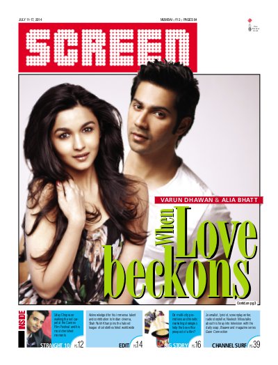 SCREEN WEEKLY (India) magazine side cover 11 July 2014