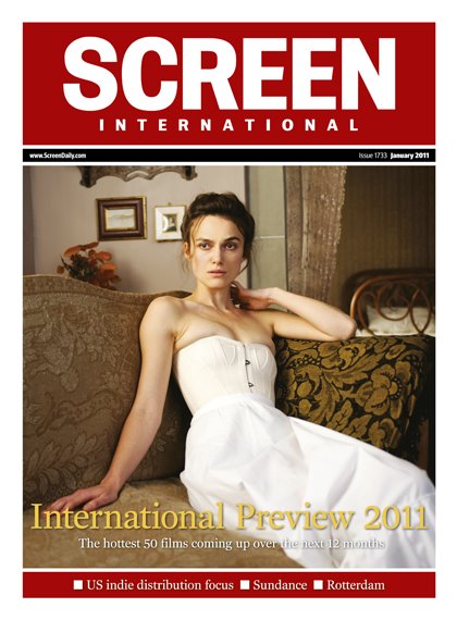 SCREEN INTERNATIONAL magazine side cover January 2011