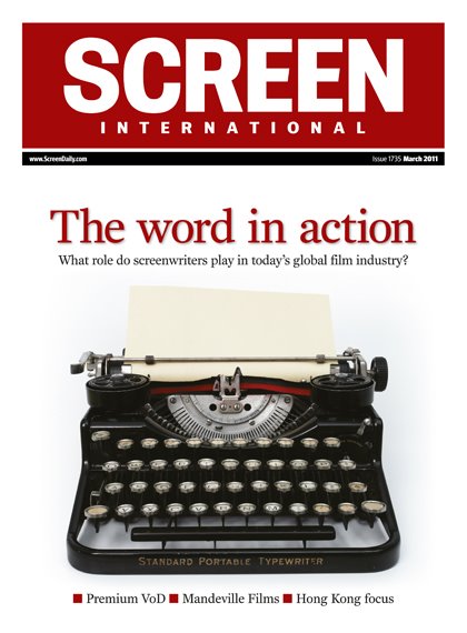SCREEN INTERNATIONAL magazine side cover March 2011