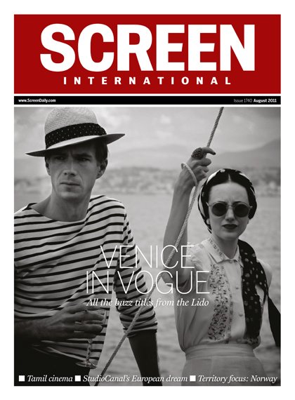 SCREEN INTERNATIONAL magazine side cover August 2011