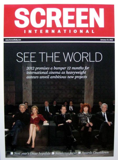 SCREEN INTERNATIONAL magazine side cover January 2012