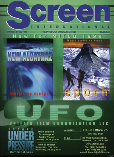 SCREEN INTERNATIONAL magazine side cover 17 October 1999