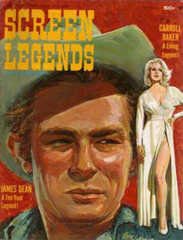 SCREEN LEGENDS magazine side cover Issue 1 May 1965