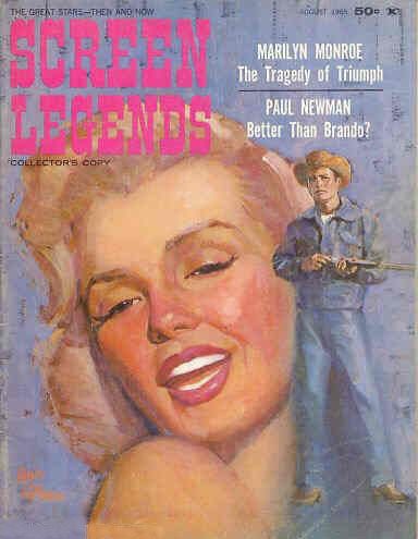 SCREEN LEGENDS magazine side cover Issue 2 August 1965