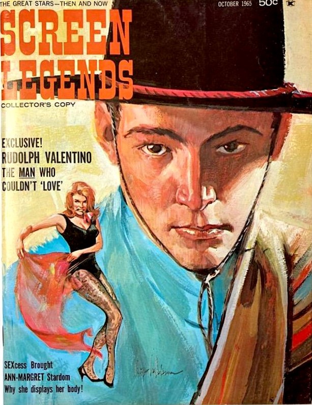 SCREEN LEGENDS magazine side cover Issue 3 October 1965
