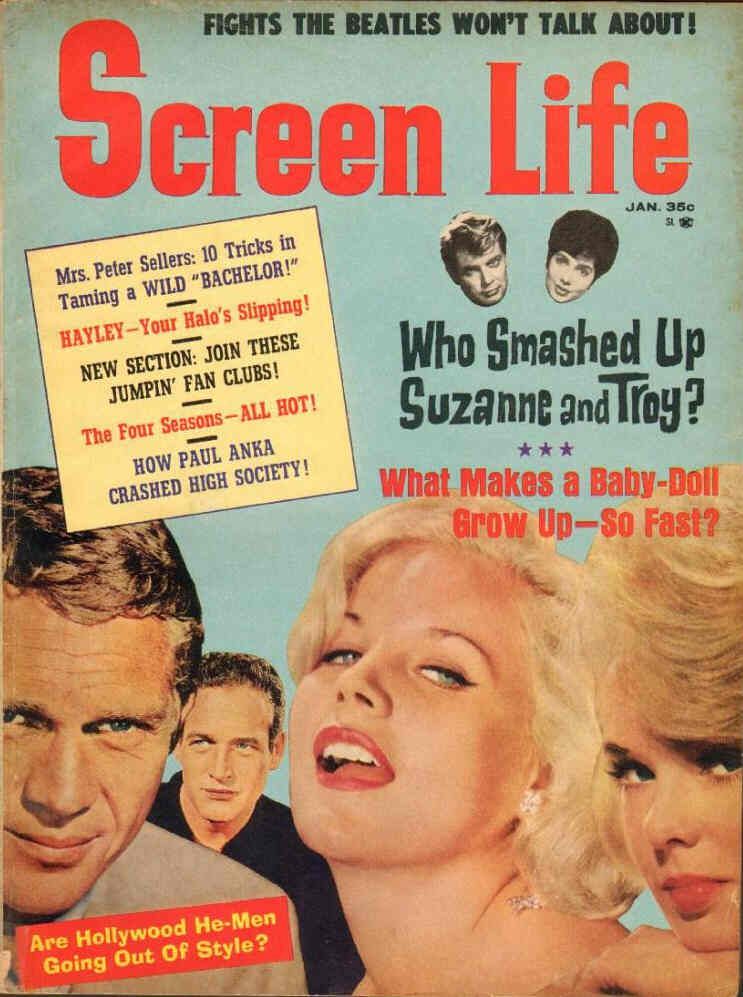 SCREEN LIFE magazine side cover  Vol 3 # 3 January 1965