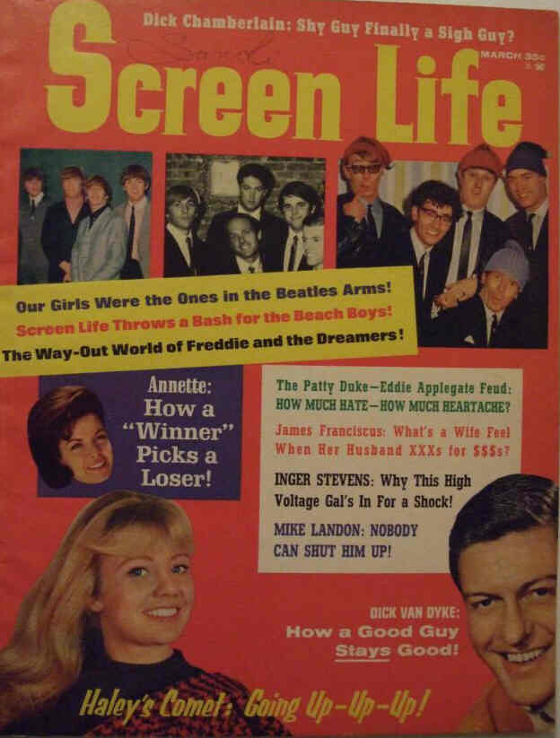 SCREEN LIFE magazine side cover March 1965